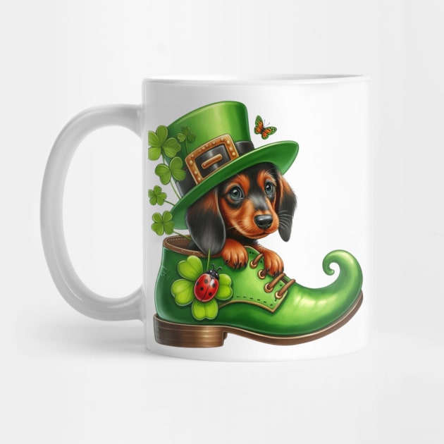 Dachshund Dog Shoes For Patricks Day by Chromatic Fusion Studio